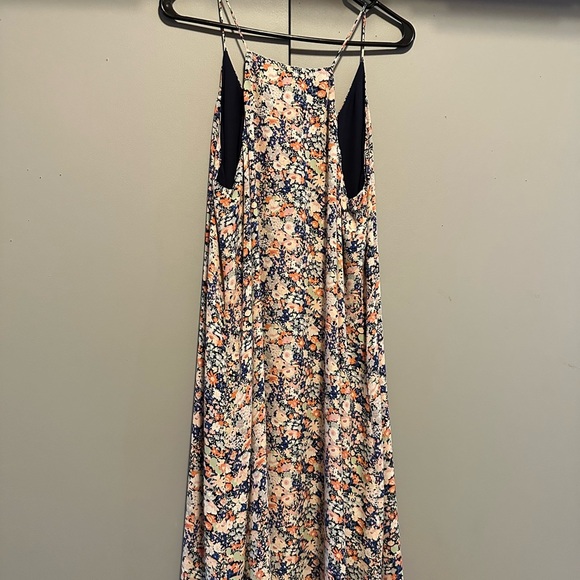 LOFT - Floral Asymmetrical Sleeveless Dress (Size L) - Picture 9 of 12